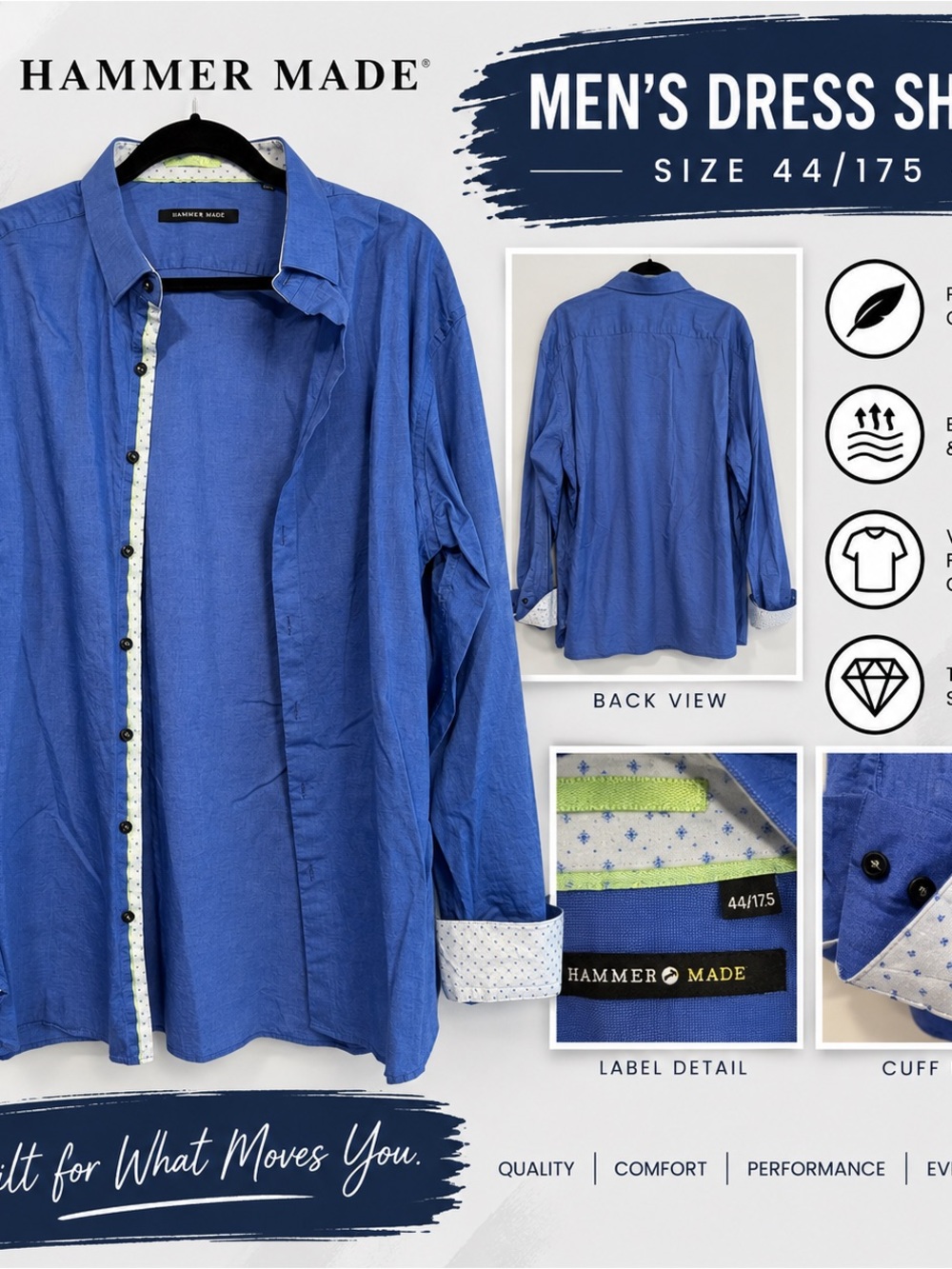Men's Blue Dress Shirt